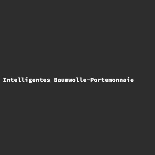 Intelligentes Baumwolle-Portemonnaie