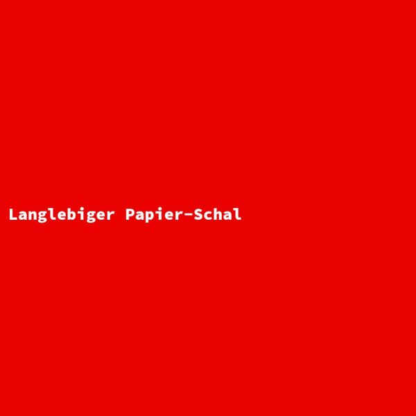 Langlebiger Papier-Schal