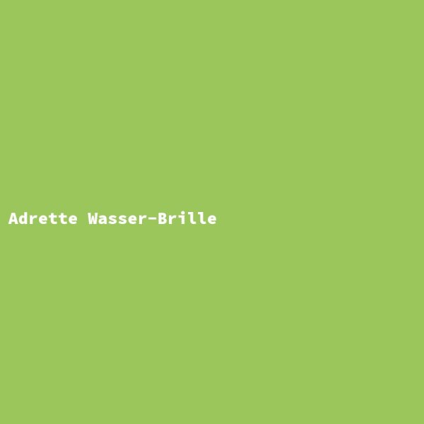 Adrette Wasser-Brille